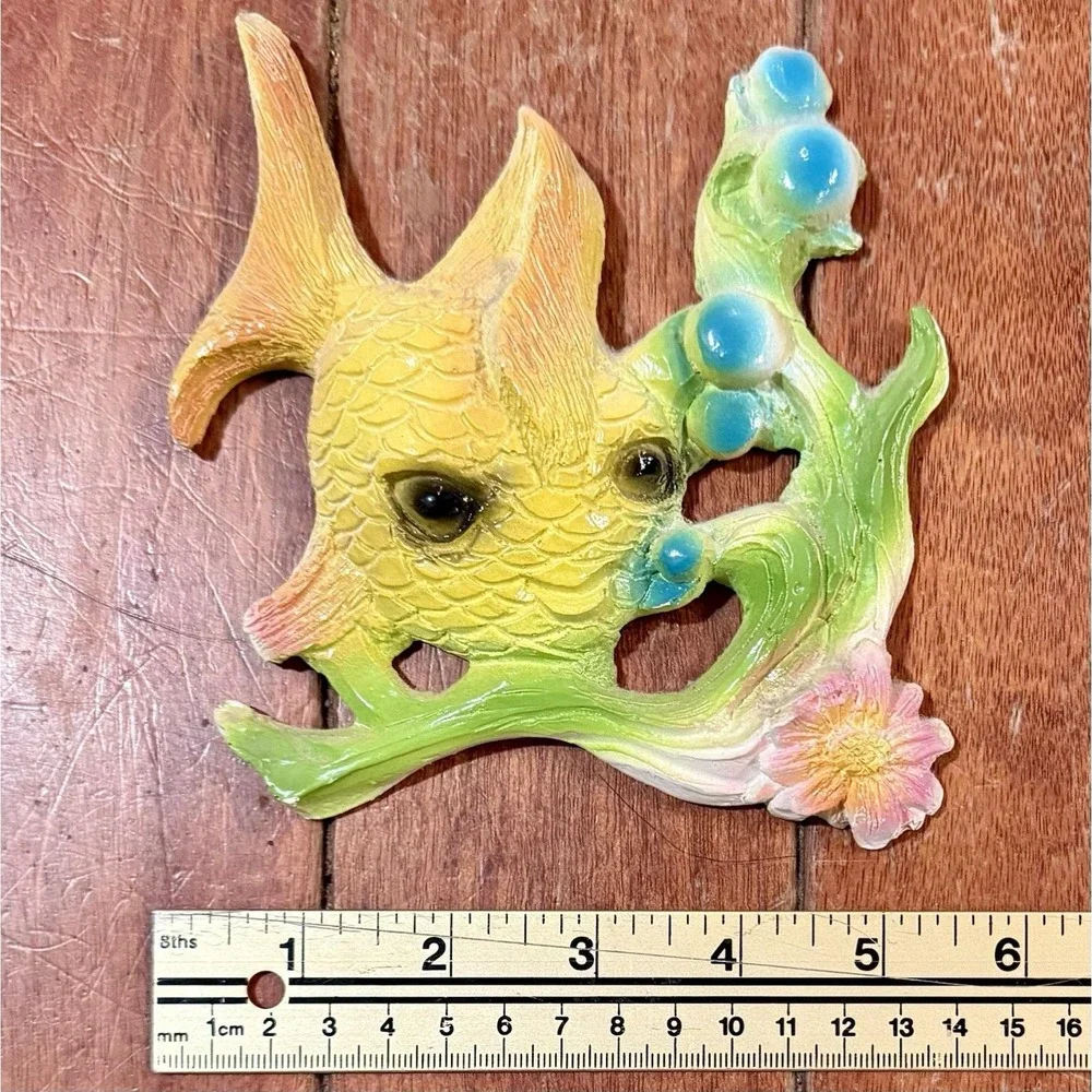 VTG 1960s 60s MCM Anthropomorphic Goldfish Fish Bubbles Wall Decor Plaques
